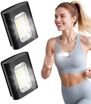 Running Lights for Runners, 2 Pack Rechargeable LED, 4 Modes, Night Running | Strong magnetic clip, water resistant, USB charging, for walking, jogging, hiking, camping and dog walking black Running Lights for Runners, 2 Pack Rechargeable LED, 4 Modes, Night Running | Strong magnetic clip, water resistant, USB charging, for walking, jogging, hiking, camping and dog walking black