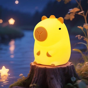 Night Light for Kids, Rechargeable Dimmable Silicone LED Nightlight with 7 Colors, Baby Nursery Night Lamp, Touch Squishy Lamp, Cute Gifts for Girls, Boys, Toddler Room Decor, Capybara Night Light for Kids, Rechargeable Dimmable Silicone LED Nightlight with 7 Colors, Baby Nursery Night Lamp, Touch Squishy Lamp, Cute Gifts for Girls, Boys, Toddler Room Decor, Capybara