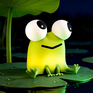 Frog Night Light for Kids, Rechargeable Silicone LED Night Lamp | Adjustable Brightness, 3-Level Dimming, Tap Control, Squishy Night Light with Timer for Nursery, Room Decor, Boys&Girls Gift Frog Night Light for Kids, Rechargeable Silicone LED Night Lamp | Adjustable Brightness, 3-Level Dimming, Tap Control, Squishy Night Light with Timer for Nursery, Room Decor, Boys&Girls Gift