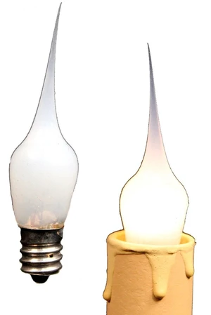 Mini Country Style Silicone Dipped Candle Light Bulbs, 3 Watt -Pack of 10 Bulbs Mini Country Style Silicone Dipped Candle Light Bulbs, 3 Watt -Pack of 10 Bulbs