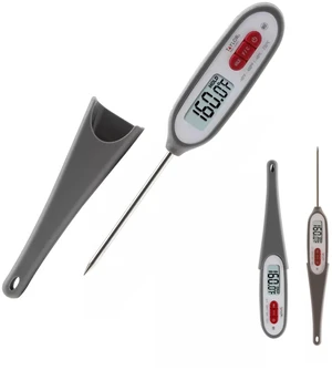Compact Instant-Read Pen Style Digital Kitchen Meat Thermometer - Waterproof Grey - Gray Compact Instant-Read Pen Style Digital Kitchen Meat Thermometer - Waterproof Grey - Gray