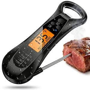 Instant Read Meat Thermometer, Waterproof Digital Food Thermometer | Backlit LCD Display, Long Probe, Fast Accurate Temperature Reading for BBQ, Grill, Candy & Oil Cooking (°C/°F) Instant Read Meat Thermometer, Waterproof Digital Food Thermometer | Backlit LCD Display, Long Probe, Fast Accurate Temperature Reading for BBQ, Grill, Candy & Oil Cooking (°C/°F)
