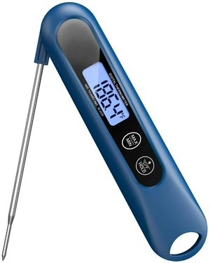 Meat Thermometer Digital Instant Read Food Thermometer for Cooking Blue | Backlight, Foldable Probe for Turkey BBQ Grill Smoker Candy, Essential Kitchen Cooking Gadget Meat Thermometer Digital Instant Read Food Thermometer for Cooking Blue | Backlight, Foldable Probe for Turkey BBQ Grill Smoker Candy, Essential Kitchen Cooking Gadget