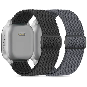 2 Pack Stretchy Nylon Braided Band for Kids - Compatible with Gizmo Watch 3 2 1/Cosmo JrTrack 5 4 3 2SE 2 1/SyncUP/Gabb 3e 3 2 1/Garmin Bounce Smart Watch Wristband Replacement Straps for Boys Girls 2 Pack Stretchy Nylon Braided Band for Kids - Compatible with Gizmo Watch 3 2 1/Cosmo JrTrack 5 4 3 2SE 2 1/SyncUP/Gabb 3e 3 2 1/Garmin Bounce Smart Watch Wristband Replacement Straps for Boys Girls
