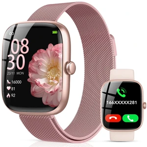 Smart Watches for Women, Answer/Make Call,1.85'' HD Fitness Tracker with Heart Rate/Sleep/SpO2 Monitor,Smartwatch for iPhone/Samsung/Android,120+ Sport Modes,IP68 Waterproof with 2 Bands Smart Watches for Women, Answer/Make Call,1.85'' HD Fitness Tracker with Heart Rate/Sleep/SpO2 Monitor,Smartwatch for iPhone/Samsung/Android,120+ Sport Modes,IP68 Waterproof with 2 Bands