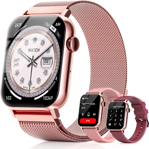 Smart Watches for Women - 1.83'' HD 2026 Fitness Tracker with Answer and Make Calls with Heart Rate Sleep SpO2 Monitor 120+ Sport Modes and IP68 Waterproof with Compatible iPhone and Android (Pink) Smart Watches for Women - 1.83'' HD 2026 Fitness Tracker with Answer and Make Calls with Heart Rate Sleep SpO2 Monitor 120+ Sport Modes and IP68 Waterproof with Compatible iPhone and Android (Pink)