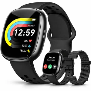Smart Watch for Men/Women, Fitness Tracker with 120+ Sport Modes | 10 Day+Battery Life/IP68 Waterproof/3 Bands/Bluetooth Make/Answer Call/SpO2 Sleep Heart Rate Monitor/ Android iOS Smart Watch for Men/Women, Fitness Tracker with 120+ Sport Modes | 10 Day+Battery Life/IP68 Waterproof/3 Bands/Bluetooth Make/Answer Call/SpO2 Sleep Heart Rate Monitor/ Android iOS