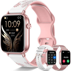 1.83'' Smart Watch for Women with Bluetooth Call (Answer/Dial), Activity Fitness Tracker with 100+ Sport Modes Heart Rate/Sleep Monitor Pedometer, Women Smartwatches Compatible Android Phone iPhone 1.83'' Smart Watch for Women with Bluetooth Call (Answer/Dial), Activity Fitness Tracker with 100+ Sport Modes Heart Rate/Sleep Monitor Pedometer, Women Smartwatches Compatible Android Phone iPhone