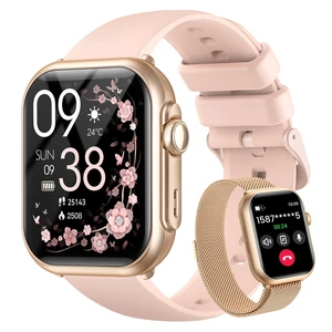 Smart Watches for Women,1.85" HD Smartwatch Fitness Trackers, with 2 Bands | 100+ Sports Mode/1000mAh Battery/Compatible iPhone or Android/Heart Rate/Sleep/Health Monitor/Answer/Make Call Smart Watches for Women,1.85" HD Smartwatch Fitness Trackers, with 2 Bands | 100+ Sports Mode/1000mAh Battery/Compatible iPhone or Android/Heart Rate/Sleep/Health Monitor/Answer/Make Call