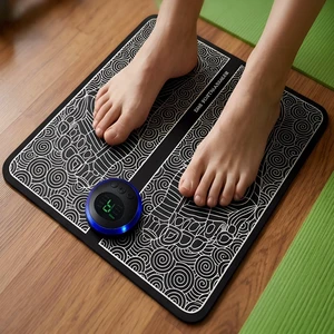 EMS Foot Massager Mat TENS & PMS Foot Stimulator Electric Muscle Stimulator, Adjustable Intensity, Lightweight Design for Home, Travel, and Office Use EMS Foot Massager Mat TENS & PMS Foot Stimulator Electric Muscle Stimulator, Adjustable Intensity, Lightweight Design for Home, Travel, and Office Use