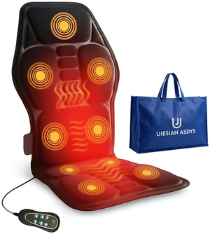 Heating & Vibrating Massage Pad for Home Office Chair | 9 Modes, 9 Intensities & 3 Heat Settings, Remote Control, Gentle Vibration (No Kneading), Back Massager Gift for Men Women Heating & Vibrating Massage Pad for Home Office Chair | 9 Modes, 9 Intensities & 3 Heat Settings, Remote Control, Gentle Vibration (No Kneading), Back Massager Gift for Men Women