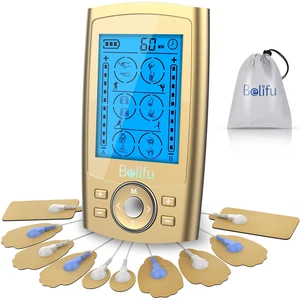 Dual Channel TENS EMS Unit 24 Modes Muscle Stimulator for Pain Relief Therapy, Electronic Pulse Massager Muscle Massager with 10 Pads, Dust-Proof Drawstring Storage Bag, Fastening Cable Ties Dual Channel TENS EMS Unit 24 Modes Muscle Stimulator for Pain Relief Therapy, Electronic Pulse Massager Muscle Massager with 10 Pads, Dust-Proof Drawstring Storage Bag, Fastening Cable Ties