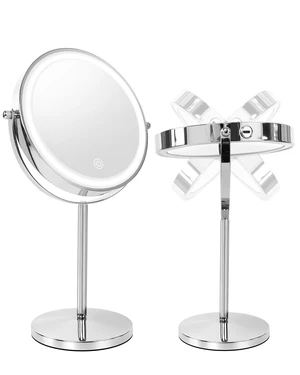 Lighted Makeup Mirror,1X/10X Double Sided Magnifying Mirror,3Color Lights | 3 LED Light ModesBrightness Control360° RotatableDesktop MirrorTravelDormitoryHome Lighted Makeup Mirror,1X/10X Double Sided Magnifying Mirror,3Color Lights | 3 LED Light ModesBrightness Control360° RotatableDesktop MirrorTravelDormitoryHome