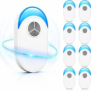 Upgraded Ultrasonic Repellent 8 Packs, Indoor Ultrasonic and Repellent for Roach, Rodent, Mouse, Bugs, Ant, Mosquito, Mice, Spider, Electronic Plug in Pest Control Upgraded Ultrasonic Repellent 8 Packs, Indoor Ultrasonic and Repellent for Roach, Rodent, Mouse, Bugs, Ant, Mosquito, Mice, Spider, Electronic Plug in Pest Control