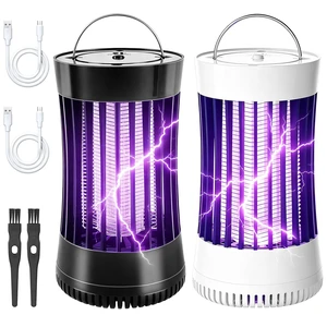 2 Packs Indoor Electric Bug Zapper, with Fan, White & Black | Plug In, 2-in-1 Mosquitoes Killer, 1500V High Voltage, Small Fly Insects Lamp Trap Catching Moth Gnat Fruit Flies 2 Packs Indoor Electric Bug Zapper, with Fan, White & Black | Plug In, 2-in-1 Mosquitoes Killer, 1500V High Voltage, Small Fly Insects Lamp Trap Catching Moth Gnat Fruit Flies
