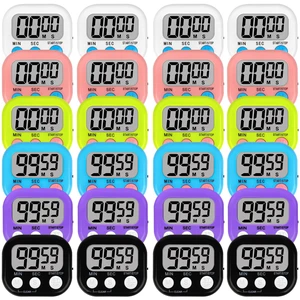 Digital Classroom Timers for Teachers Kids School Supplies Bulk with Magnetic Back 24 Pack, Black White Pink Purple Blue Green Digital Classroom Timers for Teachers Kids School Supplies Bulk with Magnetic Back 24 Pack, Black White Pink Purple Blue Green