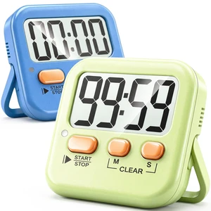 2 Pack Digital Timer for Kids Classroom Kitchen Timers for Cooking | With 2*AAA Battery, Count Up / Down, Loud Alarm & Silent FlashLight Mode, Magnetic Back, Kickstand, School Teacher Supplies 2 Pack Digital Timer for Kids Classroom Kitchen Timers for Cooking | With 2*AAA Battery, Count Up / Down, Loud Alarm & Silent FlashLight Mode, Magnetic Back, Kickstand, School Teacher Supplies