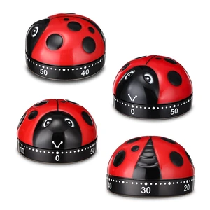4 Pcs Ladybug Kitchen Timer for Kid Mechanical Egg Timer for Cooking | Cute Fun Gadget for Home Kitchen, 60 Minute Manual Countdown Timers, No Battery Wind up Timer, Baking Reading Sport Classroom 4 Pcs Ladybug Kitchen Timer for Kid Mechanical Egg Timer for Cooking | Cute Fun Gadget for Home Kitchen, 60 Minute Manual Countdown Timers, No Battery Wind up Timer, Baking Reading Sport Classroom