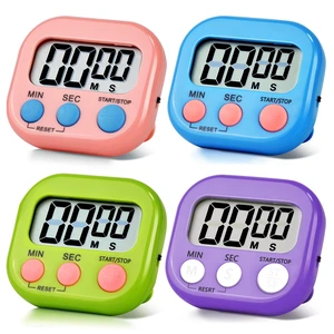 4 Pack Digital Kitchen Timer Magnetic Digital Timer with Big Display Loud Ring Cooking Timers for Kitchen Electronic Timer for Cooking, Game, Gym, Break Time, Classroom (Pink,Blue,Green,Purple, 4) 4 Pack Digital Kitchen Timer Magnetic Digital Timer with Big Display Loud Ring Cooking Timers for Kitchen Electronic Timer for Cooking, Game, Gym, Break Time, Classroom (Pink,Blue,Green,Purple, 4)