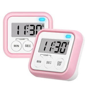 Timer, Kitchen Timers for Cooking Classroom Timer for Kids Teachers Magnetic Digital Timers 2 Pack, Pink Timer, Kitchen Timers for Cooking Classroom Timer for Kids Teachers Magnetic Digital Timers 2 Pack, Pink