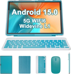 Android Tablet 2 in 1 with Keyboard Case Mouse Stylus, 10 inch Tablet Android 15 Tablets PC, 8GB RAM+32GB ROM Support 1TB Expandable, 6000mAh Battery 10.1" Tableta 2MP+8MP Dual Camera WiFi-6 Tablets Android Tablet 2 in 1 with Keyboard Case Mouse Stylus, 10 inch Tablet Android 15 Tablets PC, 8GB RAM+32GB ROM Support 1TB Expandable, 6000mAh Battery 10.1" Tableta 2MP+8MP Dual Camera WiFi-6 Tablets