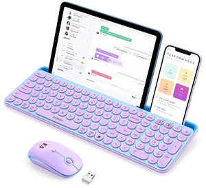 CTU-301 Bluetooth Keyboard and Mouse Combo for iPad,Blue&Purple | Bluetooth+2.4G combo with tablet holder, full-size keys and quiet clicks for iPad, iPhone, Mac, Windows and Android. CTU-301 Bluetooth Keyboard and Mouse Combo for iPad,Blue&Purple | Bluetooth+2.4G combo with tablet holder, full-size keys and quiet clicks for iPad, iPhone, Mac, Windows and Android.