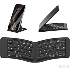 Ergonomic Wireless Foldable Keyboard for iPad, iPhone, Tablet, Laptop | Concave Keycaps, 3 Device Bluetooth Connect, Split Design, 360° Folding Ultra Slim, USB-C Rechargeable, for Travel Business Ergonomic Wireless Foldable Keyboard for iPad, iPhone, Tablet, Laptop | Concave Keycaps, 3 Device Bluetooth Connect, Split Design, 360° Folding Ultra Slim, USB-C Rechargeable, for Travel Business