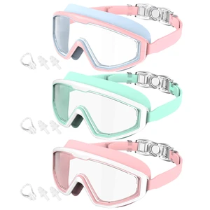 Kids Swim Goggles, 3 Pack Swimming Goggles for Kids 4-16, Anti-Fog UV Protection Pool Glasses for Boys Girls Kids Swim Goggles, 3 Pack Swimming Goggles for Kids 4-16, Anti-Fog UV Protection Pool Glasses for Boys Girls