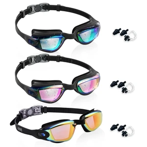 Swim Goggles for Kids 3-14 3 Pack Anti-Fog Comfort Fit Goggles | Anti-UV, Water Resistance, for Beach, Pool, Vacation Swim Goggles for Kids 3-14 3 Pack Anti-Fog Comfort Fit Goggles | Anti-UV, Water Resistance, for Beach, Pool, Vacation