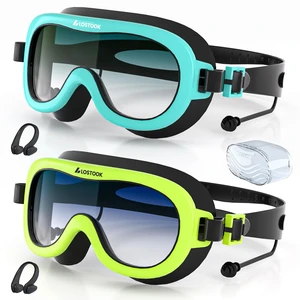Kids Swim Goggles, Large Wide Frame, Gradient Lens, HD Anti-Fog UV Protection, 2 Pack for Boys Girls Youth Toddler Kids Swim Goggles, Large Wide Frame, Gradient Lens, HD Anti-Fog UV Protection, 2 Pack for Boys Girls Youth Toddler