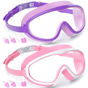 Kids Swim Goggles for Age 3-15, 2 Pack Kids Goggles for Swimming,purple/pink Kids Swim Goggles for Age 3-15, 2 Pack Kids Goggles for Swimming,purple/pink