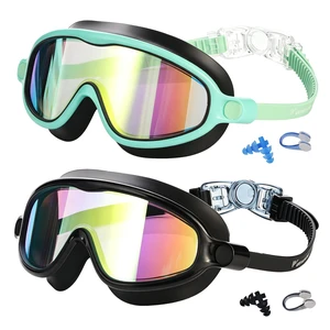 Swim Goggles 2 Pack Anti-Fog UV Protection Pool Water Kids Swimming Goggles for 3-15 Swim Goggles 2 Pack Anti-Fog UV Protection Pool Water Kids Swimming Goggles for 3-15