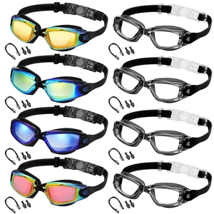 8 Pairs Unisex Kid Swim Goggles Bulk for Age 6-14 Goggle UV Water Pool No Leaking Swimming Glasses for Boy Girl Teen(Dazzling Color Lens) 8 Pairs Unisex Kid Swim Goggles Bulk for Age 6-14 Goggle UV Water Pool No Leaking Swimming Glasses for Boy Girl Teen(Dazzling Color Lens)