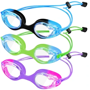 Kids Swim Goggles, 3 Pack With Adjust Bungee Strap, No Leaking Anti Fog for Boys Girls Age 3-14 Kids Swim Goggles, 3 Pack With Adjust Bungee Strap, No Leaking Anti Fog for Boys Girls Age 3-14