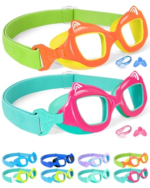 Boys Swim Goggles Anti-Fog/UV Waterproof Clear Wide View with Fabric Strap | Tangle-free fabric strap, UV400 anti-fog flat lens, leakproof silicone gasket and safe cat frame for kids 3-15 Boys Swim Goggles Anti-Fog/UV Waterproof Clear Wide View with Fabric Strap | Tangle-free fabric strap, UV400 anti-fog flat lens, leakproof silicone gasket and safe cat frame for kids 3-15