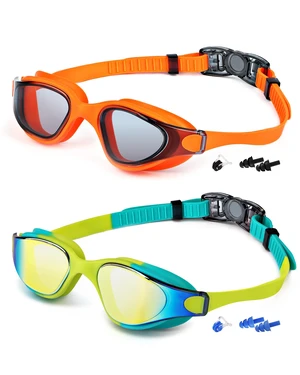 Kids Swim Goggles Water Pool Glasses One Piece 180°Clear Wide View Anti Fog | For 36 47 57 614 812 Boys Girls Toddlers Youth, 2Pack, Swim for Water Pool Beach, LeakProof Anti UV Kids Swim Goggles Water Pool Glasses One Piece 180°Clear Wide View Anti Fog | For 36 47 57 614 812 Boys Girls Toddlers Youth, 2Pack, Swim for Water Pool Beach, LeakProof Anti UV