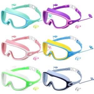 6 Pcs Kids Swimming Goggles, Dark Blue, Purple, Yellow, Pink, Blue, Green | Pool Goggles,Anti Fog Wide View,No Leaking,with Wear Earplugs Nose Clip,for Kids 6-13 6 Pcs Kids Swimming Goggles, Dark Blue, Purple, Yellow, Pink, Blue, Green | Pool Goggles,Anti Fog Wide View,No Leaking,with Wear Earplugs Nose Clip,for Kids 6-13