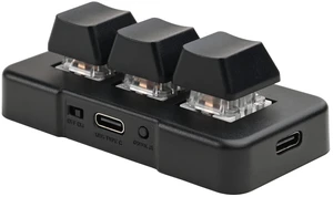 Mini USB Type C Wired 3 Key Mechanical Keypad 9 Keys Fully Progammable Macro Gaming Keyboard,One- Handed Control RGB Light HID Pad (Black) Mini USB Type C Wired 3 Key Mechanical Keypad 9 Keys Fully Progammable Macro Gaming Keyboard,One- Handed Control RGB Light HID Pad (Black)