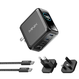 140W Max 4-Port GaN Charging Blocks,Smart Display for MacBook Charger | PD 3.1 USB C Travel Power Adapter with 240W Cable, Touch Control for Laptop, iPad, iPhone 17, Galaxy S25/24 (US/EU/UK Plugs) 140W Max 4-Port GaN Charging Blocks,Smart Display for MacBook Charger | PD 3.1 USB C Travel Power Adapter with 240W Cable, Touch Control for Laptop, iPad, iPhone 17, Galaxy S25/24 (US/EU/UK Plugs)