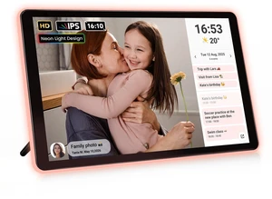 Neon Light Digital Picture Frame, Desk Digital Calendar, Auto-synced Schedule via Frameo App - 10.1" HD Touchscreen | AI Color-Changing LED | Share Photo/Video Instantly | Gift for Parents Neon Light Digital Picture Frame, Desk Digital Calendar, Auto-synced Schedule via Frameo App - 10.1" HD Touchscreen | AI Color-Changing LED | Share Photo/Video Instantly | Gift for Parents