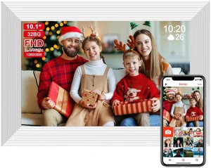 Frameo White 10.1 Inch Smart WiFi Digital Photo Frame,Digital Picture Frame Wi-Fi with 32GB Storage & SD Slot, Electronic Picture Frame IPS Touch Screen with Auto-Rotate, Gifts for Mom, House Warming Frameo White 10.1 Inch Smart WiFi Digital Photo Frame,Digital Picture Frame Wi-Fi with 32GB Storage & SD Slot, Electronic Picture Frame IPS Touch Screen with Auto-Rotate, Gifts for Mom, House Warming
