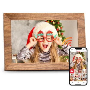 Frameo 10.1" Digital Picture Frame with 32GB Memory WiFi Electronic Photo Frame Wood 1280 x 800 IPS Touch Screen Auto-Rotate Slideshow Wall Mountable Share Photos/Video Remotely Anywhere Frameo 10.1" Digital Picture Frame with 32GB Memory WiFi Electronic Photo Frame Wood 1280 x 800 IPS Touch Screen Auto-Rotate Slideshow Wall Mountable Share Photos/Video Remotely Anywhere