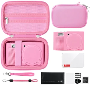 6-in-1 Camera Case Kit for Panasonic LUMIX ZS99/TZ99 Digital Camera, Pink | Hard Carrying Case + Soft Silicone Protective Case + Screen Protector + 2*Wrist Strap for ZS99 Camera for Travel Daily Use 6-in-1 Camera Case Kit for Panasonic LUMIX ZS99/TZ99 Digital Camera, Pink | Hard Carrying Case + Soft Silicone Protective Case + Screen Protector + 2*Wrist Strap for ZS99 Camera for Travel Daily Use