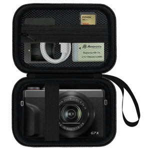 Camera Case for Canon PowerShot G7 X Mark III II/ SX740 HS, Black | Canon Camera Case,Shockproof,Water Resistant,Travel Carrying Bag with Mesh Pocket for Accessories, PinkCASE ONLY Camera Case for Canon PowerShot G7 X Mark III II/ SX740 HS, Black | Canon Camera Case,Shockproof,Water Resistant,Travel Carrying Bag with Mesh Pocket for Accessories, PinkCASE ONLY
