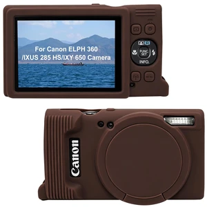 Protective Case for Canon PowerShot ELPH 360/ IXY 650 Digital Camera | For IXUS 285 HS/ ELPH 360 HS Soft Silicone Cover with Removable Lens Cover, Brown (Case Only) Protective Case for Canon PowerShot ELPH 360/ IXY 650 Digital Camera | For IXUS 285 HS/ ELPH 360 HS Soft Silicone Cover with Removable Lens Cover, Brown (Case Only)