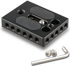 Camera Baseplate with 1/4" & 3/8" Thread Hole for DSLR Camera Cage Camera Baseplate with 1/4" & 3/8" Thread Hole for DSLR Camera Cage