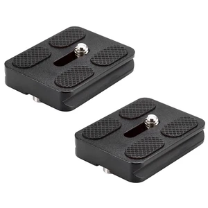 Pack of 2 PU-50 50 mm Universal Metal Quick Release Plate | 1/4 Inch Screw, Compliant with Standard for Camera Tripod Ball Joint (Black) Pack of 2 PU-50 50 mm Universal Metal Quick Release Plate | 1/4 Inch Screw, Compliant with Standard for Camera Tripod Ball Joint (Black)