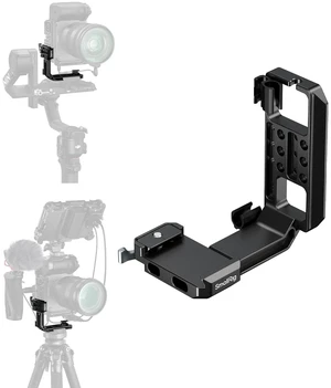 Vertical Mount Plate for Cage, Built-in Baseplate for Arca-Type | with 1/4''-20 Thread, L Bracket Switching Grip for Tripods, for DJI RS 4 Mini/ RS 4 Pro/ RS 4/ RS 3 Pro/ RS 3/ RS2 Vertical Mount Plate for Cage, Built-in Baseplate for Arca-Type | with 1/4''-20 Thread, L Bracket Switching Grip for Tripods, for DJI RS 4 Mini/ RS 4 Pro/ RS 4/ RS 3 Pro/ RS 3/ RS2