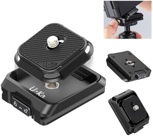 UKA01 Quick Release Plate Kit, Arcac/F38 Interface Camera Quick Release Plate Mount Quick Setup w/ 1/4" to 3/8" Screw Thread Gimbles Sliders Tripods Adapter for Sony/Nikon/DJI/Fuji UKA01 Quick Release Plate Kit, Arcac/F38 Interface Camera Quick Release Plate Mount Quick Setup w/ 1/4" to 3/8" Screw Thread Gimbles Sliders Tripods Adapter for Sony/Nikon/DJI/Fuji