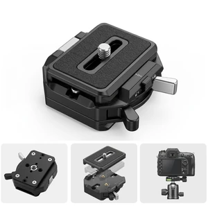 Quick Release Plate System, Aluminum Alloy Arca-Swiss Compatible Base and Top Plate with 1/4" & 3/8" Mounts for DSLR, Tripod, Gimbal, and Slider (11lbs Load Capacity) Quick Release Plate System, Aluminum Alloy Arca-Swiss Compatible Base and Top Plate with 1/4" & 3/8" Mounts for DSLR, Tripod, Gimbal, and Slider (11lbs Load Capacity)